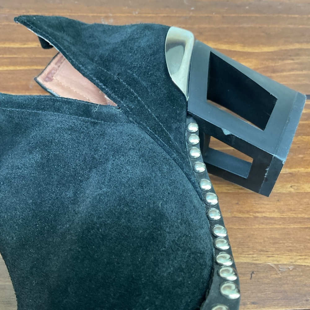 JEFFERY CAMPBELL BLACK SUEDE ANKLE BOOTS - Picture 8 of 8
